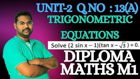 Trigonometric Equations@maths naresh eclass