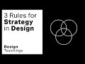 Strategy in Design: 3 Rules