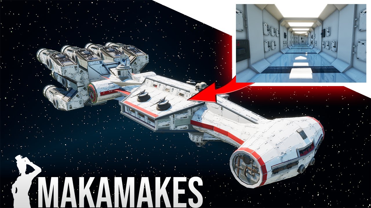 Awesome Rebel Ship Creation Star Wars Fortnite Creative Cr90 Corvette Youtube