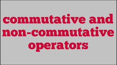 Commutative and non commutative property | binary operation algebra video