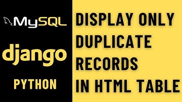 Display only duplicate records mysql in python django
