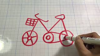 cách vẽ chiếc xe đạp đơn giản nhất, hướng dẫn vẽ xe đạp đơn giản nhất