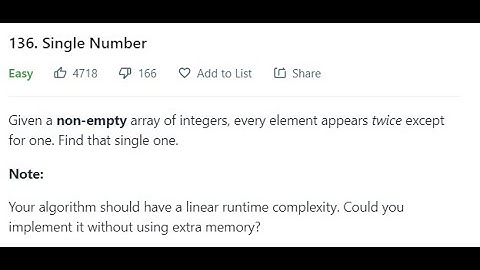 Leetcode 136. Single Number (Python)