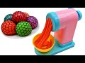 Satisfying Video l How To Make Playdoh Noddles with Strees Balls Cutting ASMR
