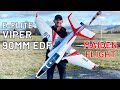 Eflite viper 90mm edf jet   maiden flight review  cg settings englishfranais 4k eflite