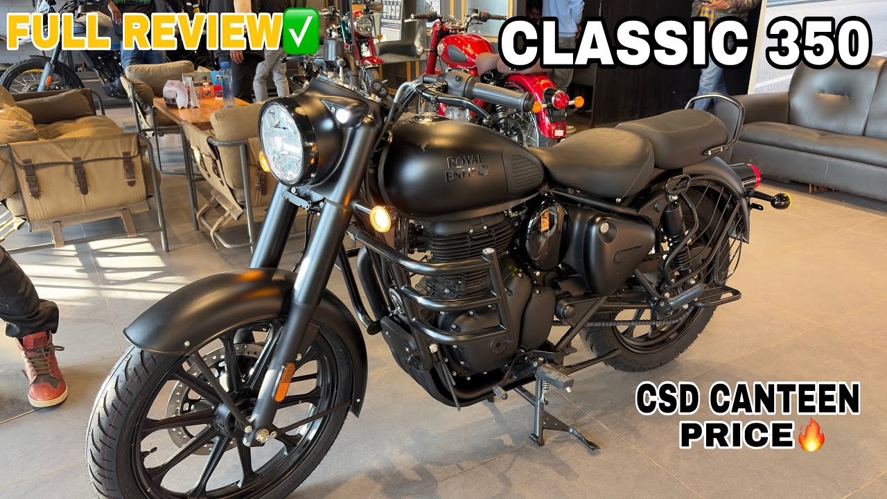 Royal Enfield Classic 350 Stealth Black 2026 CSD On-Road Price & Features Mileage Full Review