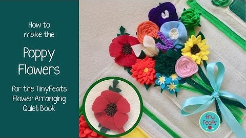 How to make a Red Poppy Felt Flower Video Tutorial and ePattern