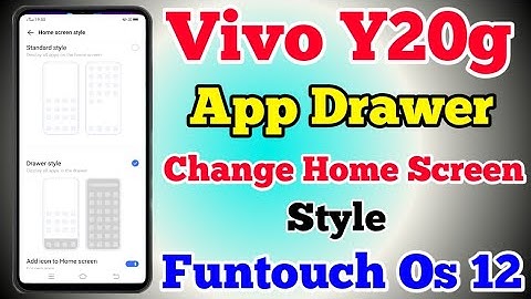 How To Use App Drawer On Vivo Y20g || Vivo Y20g Change Home Screen Style || Vivo Y20g App Drawer