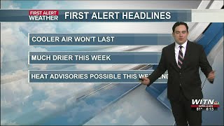 Zach’s First Alert Forecast: Heat Builds Back This Week