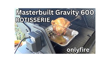 Add a Rotisserie to your Masterbuilt 600 Gravity Series Smoker. Onlyfire Rotisserie
