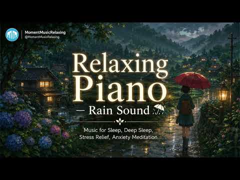 Relaxing Piano & Rain Sounds ☔ Deep Sleep Music • Stress Relief • Study • Meditation