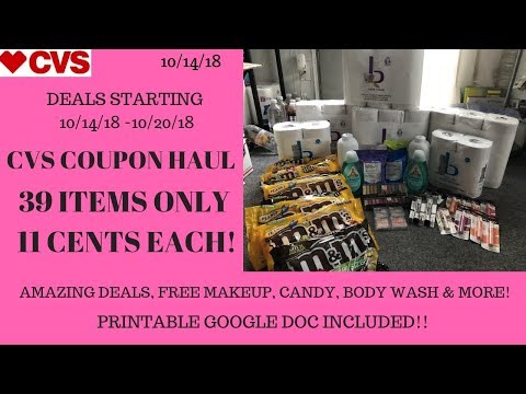 CVS Coupon Haul Deals Starting 10/14/18~39 Items Only 11 Cents ~Lots of FREE & Super Cheap Products