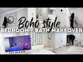 BEDROOM + BATHROOM MAKEOVER 2022 | CLEAN + DECORATE WITH ME | 2022 SMALL ROOM MAKEOVER ON A BUDGET