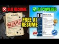 Real Best 100% FREE AI Resume Builder: No Watermarks, No Fees (Full Walkthrough)
