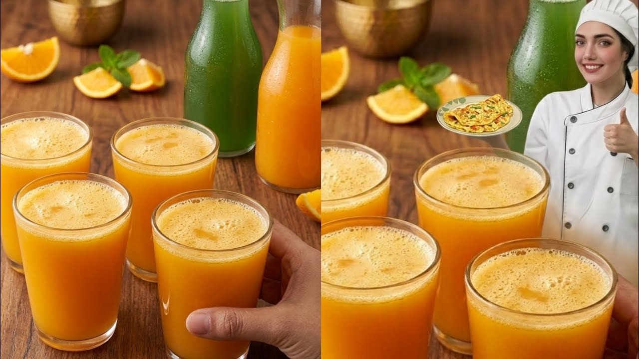 Orange Juice Recipe | Fresh Orange Sharbat at Home | Orange Squash Recipe | Ramzan Iftar Drink