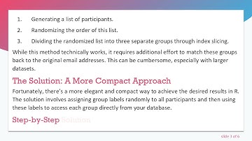 Efficiently Randomly Assign Participants to Groups in R