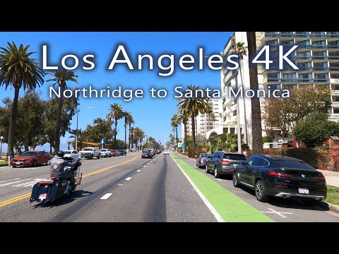 Los Angeles. Northridge to Santa Monica [4K Video]