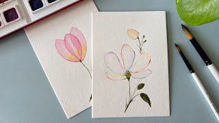 Step-by-Step Guide: Creating Transparent Watercolor Flowers.