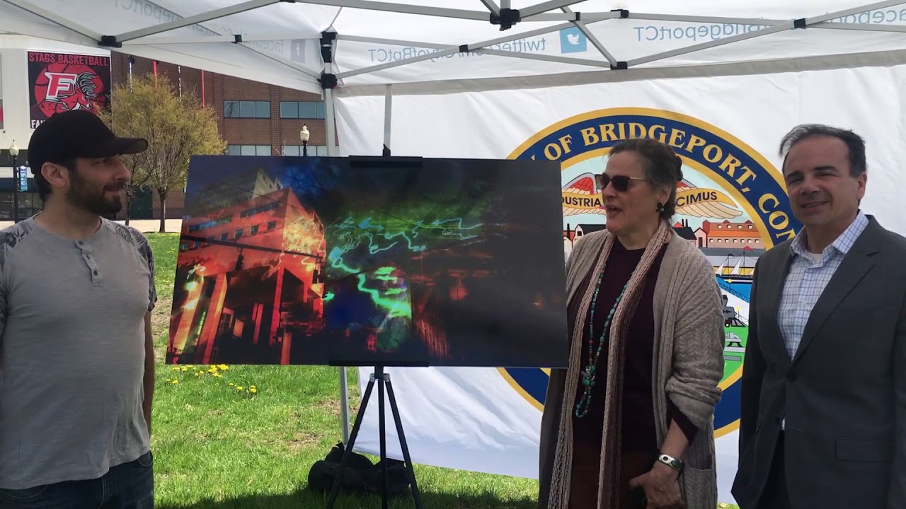Mayor Ganim and City Lights kick off “Art to Go” Billboard Showcase on I-95