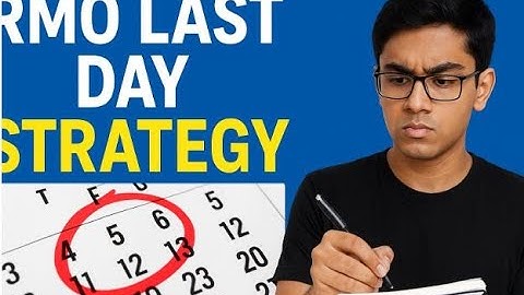 Don’t Study Everything! RMO Last Day Strategy | Must-Do Topics