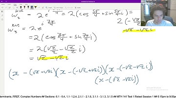 MTH 141: Study Session 2 (Complex Numbers)