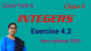6th class maths new syllabus 2020 chapter 4 integers //Exercise 4.2
