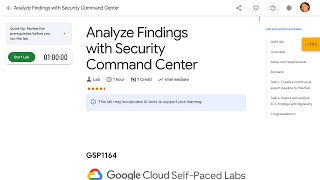 Analyze Findings with Security Command Center GSP1164