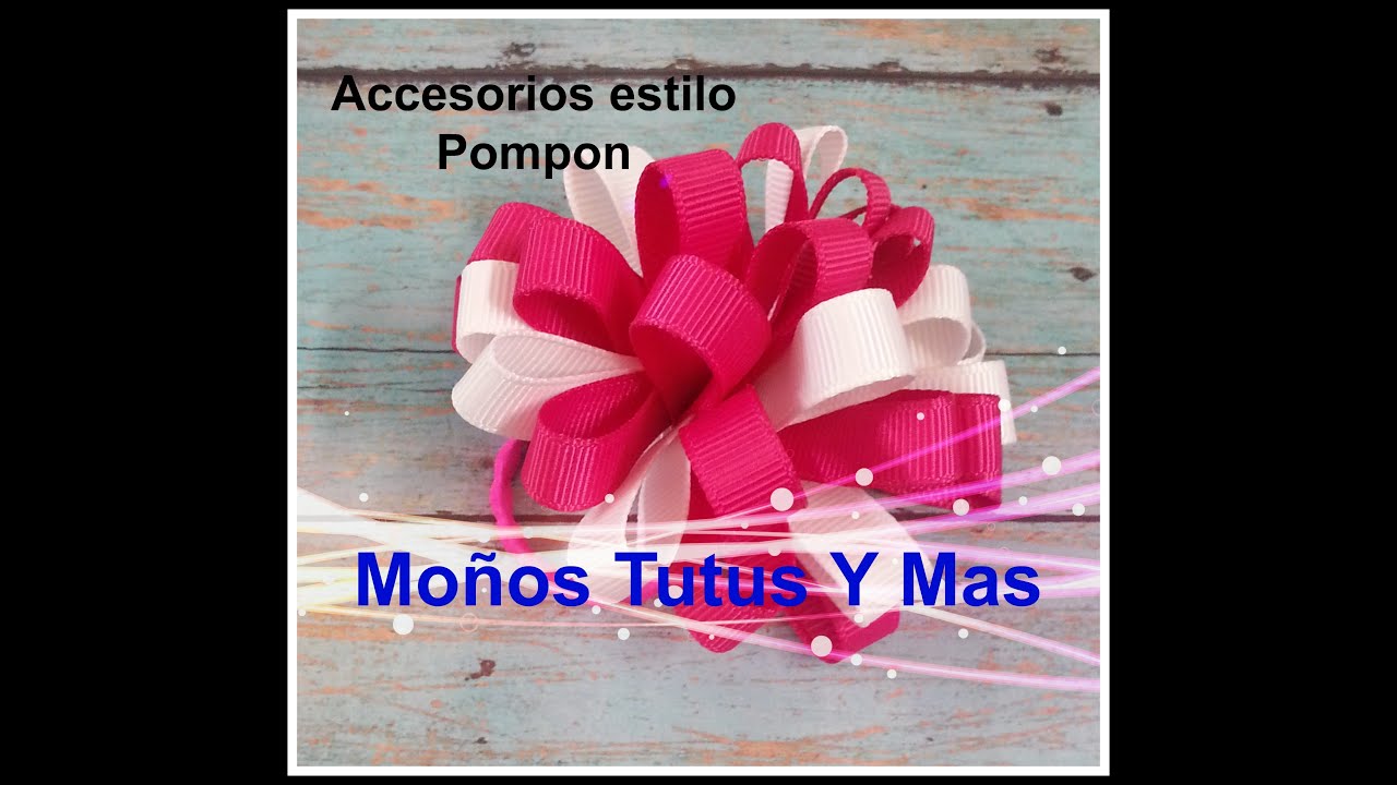 POMPON DE LISTON Paso a Paso POMPOM PIG TAILS Tutorial DIY How To PAP Video 73