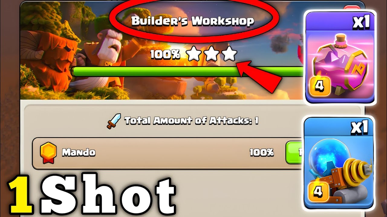 1 Shot Builder's Workshop Easily in Clan Capital