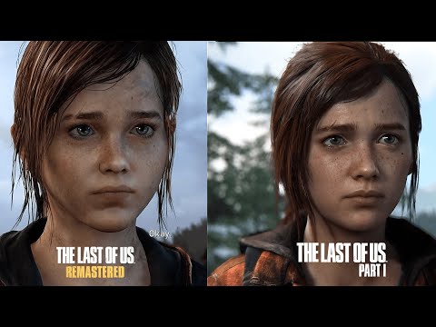 Remastered Vs Remake Ellie Graphics Comparison - The Last of Us Part 1  Remake 