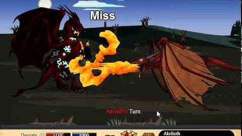 DragonFable Titan Akriloth Battle