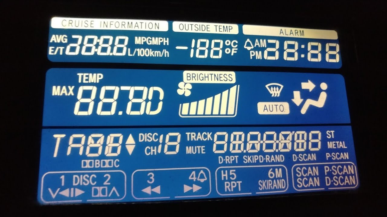 Lexus Rx300 Ac Heater Actuator Test Mode And Error Codes Youtube