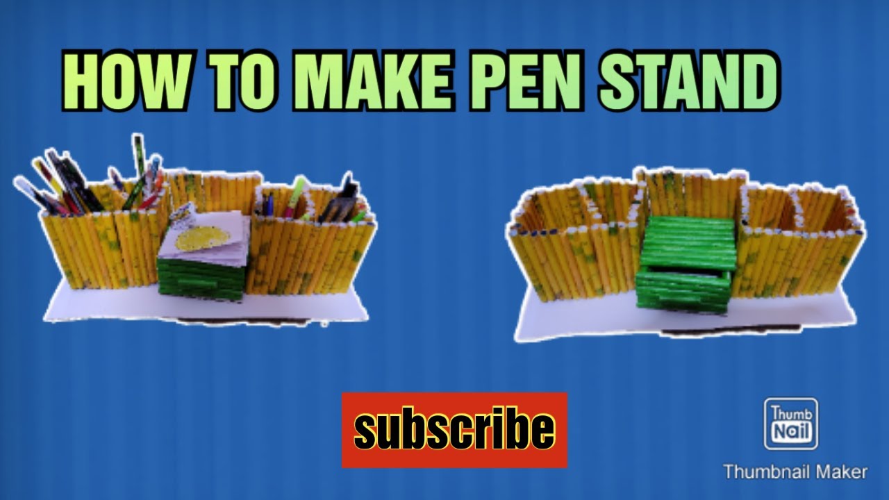 How to make Pen stand how to make pen stand in 2022 YouTube