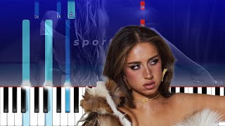 Tate McRae - Sports car (Piano Tutorial)