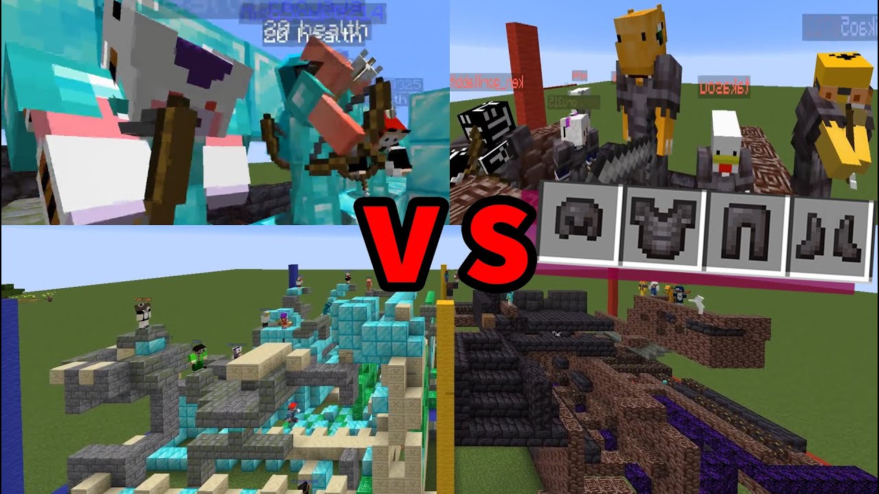 アプデのネザライト装備要塞 Vs ダイヤ装備要塞 マインクラフト攻城戦 Kun Minecraft Summary マイクラ動画