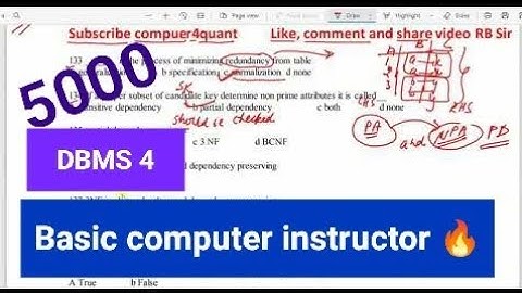 Computer Instructor | DBMS Vid 4 | 5000 Questions | Rajasthan computer teacher