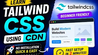 Tailwind CSS Using CDN Beginner Tutorial No Installation Required