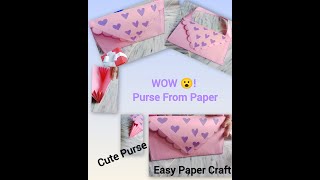 "How to Make a Pink Paper Purse | Easy DIY Paper Bag Tutorial" screenshot 4