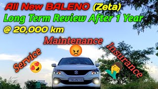 New BALENO 2022 Long Term Review After 1 Year @ 20,000 km With Service, Maintenance, Insurance Cost