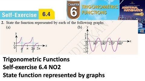 Trigonometric Functions self-exercise 6.4 Q2 latihan kendiri 6.4 form 5 add maths kssm spm textbook