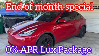 Tesla end of the month special.  0% APR, Lux Package free #fsd #tesla