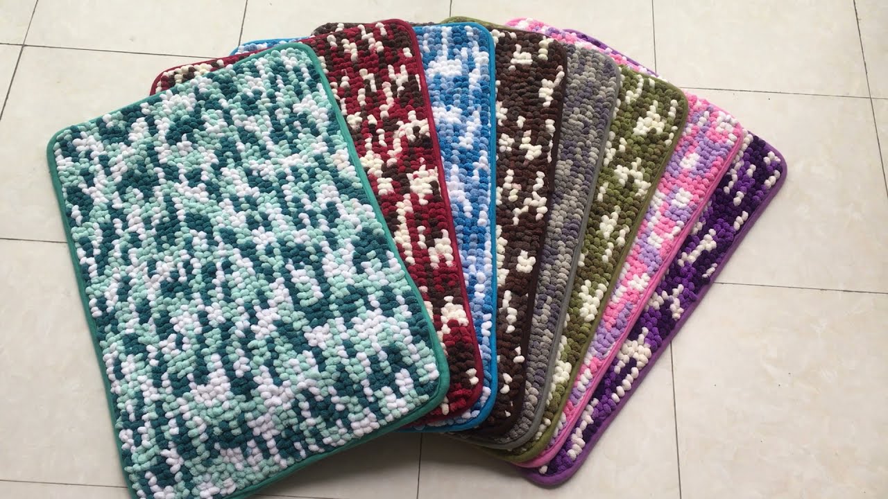 New style chenille loop pile assorted bath mat