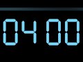 4 Minute Silent Timer - Loud Alarm at End! Dark Background Timer Countdown ⌚