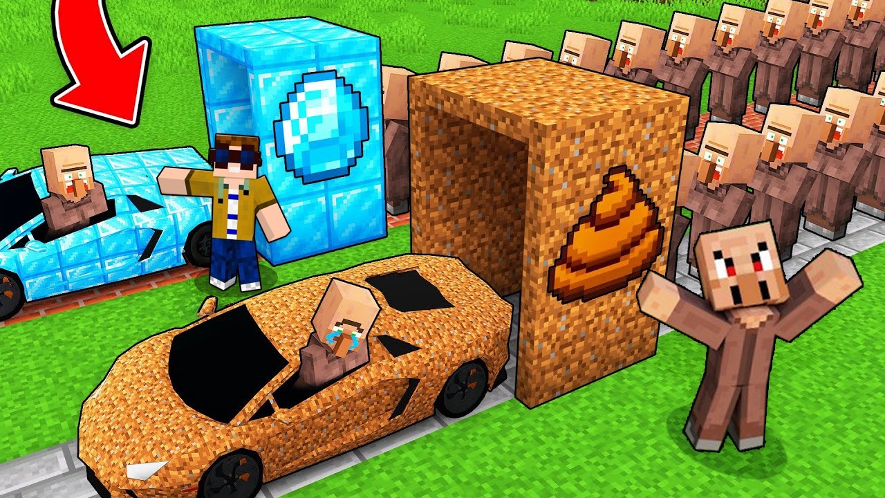 PAT REICH vs. ARME VILLAGER AUTO UPGRADE in Minecraft!