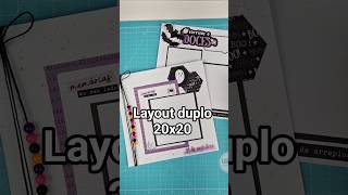 Com restinhos de papel fizemos esses dois layouts 20x20 👻🖤 #halloween #tutorial #scrapbook #scrap