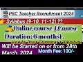 Psc teacher recruitment 2024//Psc teacher recruitment 2024 syllabus// WBpsc teacher recruitment 2024