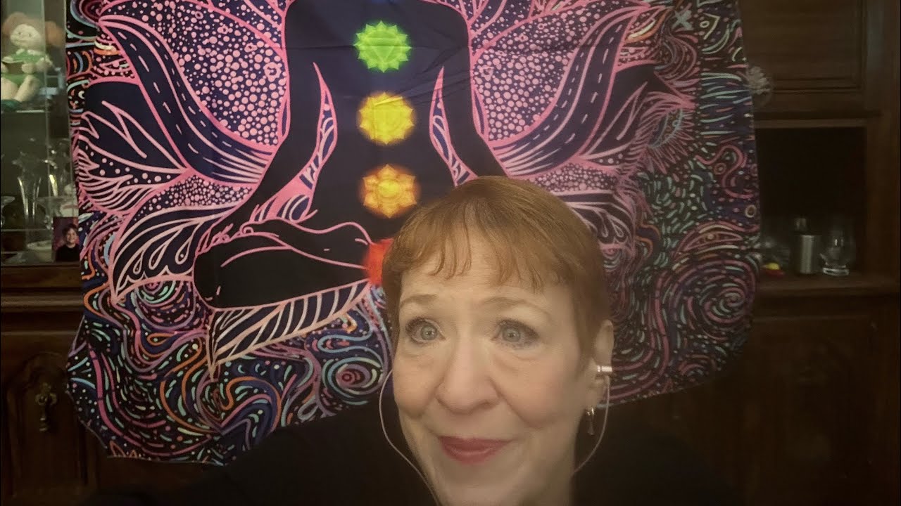 ASMR-Guided meditation- chakras, candles, artful affirmation cards,quiet , intentions-relaxation