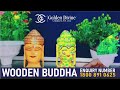 Wooden buddha  golden divine creations jaipur