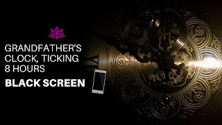 Grandfather Clock | Relaxing sound for Sleep, Study or Meditation | BLACK SCREEN | 8 Hours