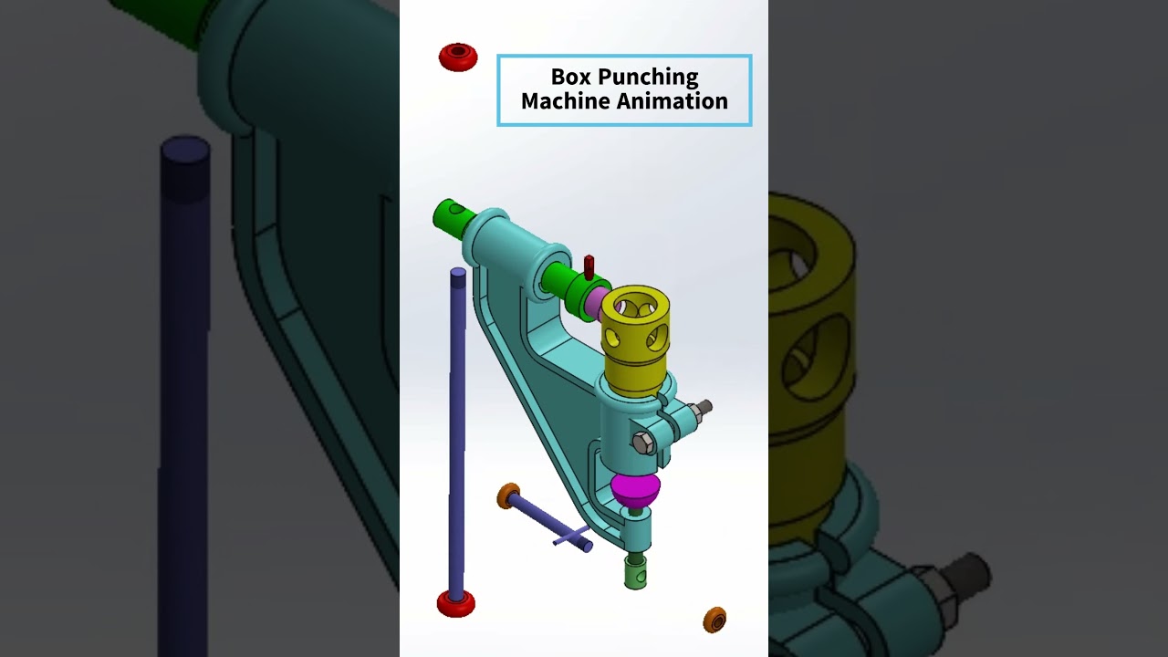Box  Punching Machine Animation | assmbly